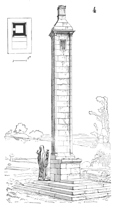 La lampe des morts d'Antigny (Vienne), par Viollet-le-Duc