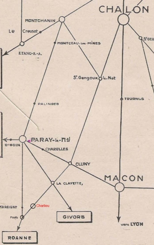 Carte schématique du réseau ferroviaire
